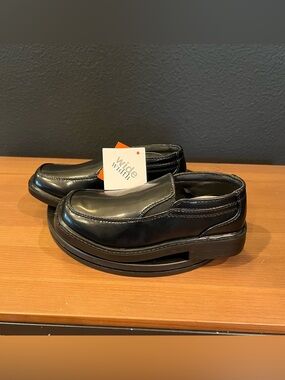 Deer Stags Boys Black Brian Slip On Comfort Kids Dress Loafers Shoes Size 11 W